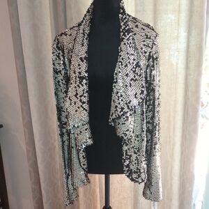 Sequin Women's Sweater - Black and Silver